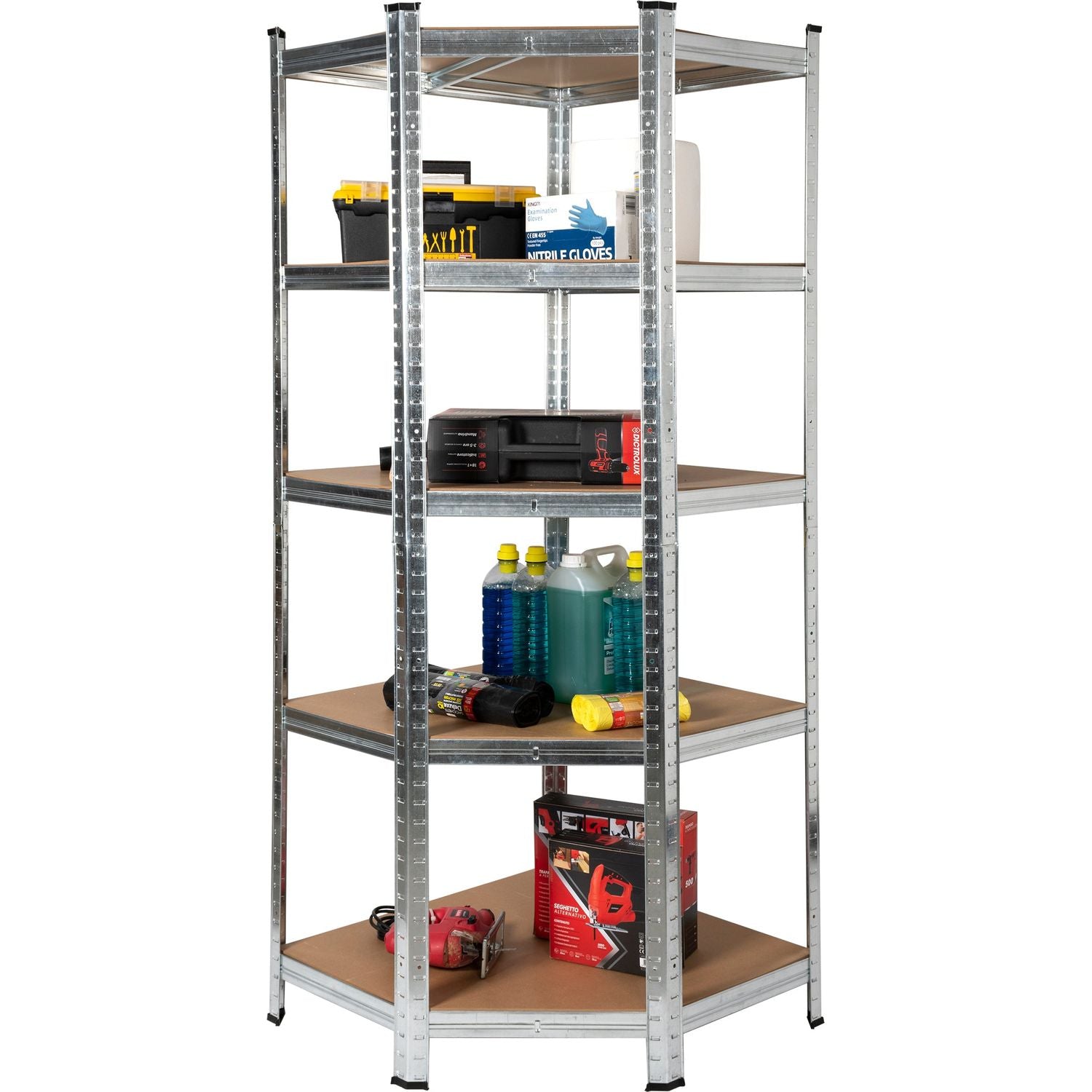 VESTIAMO CASA - Scaffale Angolare in metallo 5 ripiani - h180x100x40 cm